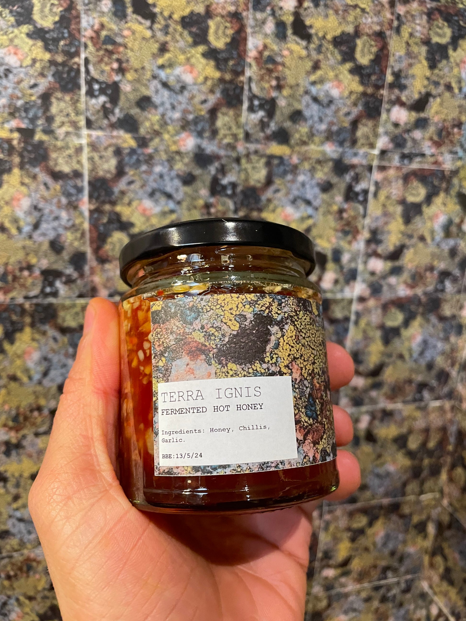 jar of fermented hot honey